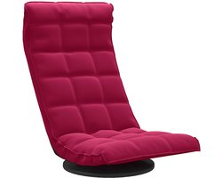 vidaXL - Vloerstoel - draaibaar - fluweel - wijnrood