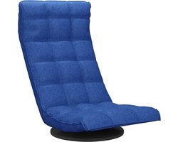 vidaXL - Vloerstoel - draaibaar - stof - blauw