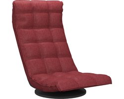 vidaXL - Vloerstoel - draaibaar - stof - wijnrood