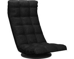 vidaXL - Vloerstoel - draaibaar - stof - zwart