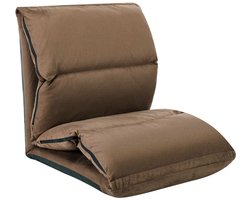 vidaXL - Vloerstoel - inklapbaar - microvezel - taupe