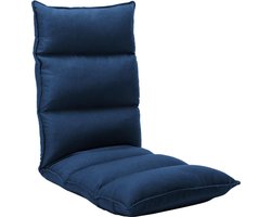 vidaXL - Vloerstoel - inklapbaar - stof - blauw