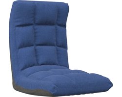 vidaXL - Vloerstoel - inklapbaar - stof - blauw