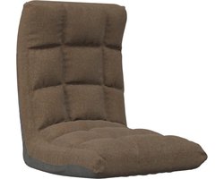 vidaXL - Vloerstoel - inklapbaar - stof - bruin