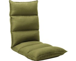 vidaXL - Vloerstoel - inklapbaar - stof - groen