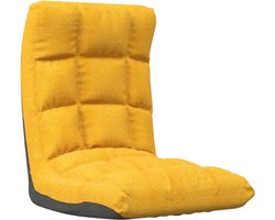 vidaXL - Vloerstoel - inklapbaar - stof - mosterdgeel
