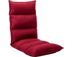 vidaXL - Vloerstoel - inklapbaar - stof - wijnrood