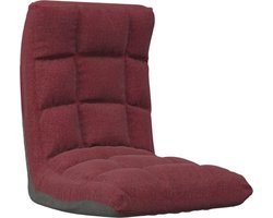 vidaXL - Vloerstoel - inklapbaar - stof - wijnrood