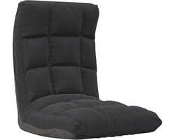 vidaXL - Vloerstoel - inklapbaar - stof - zwart