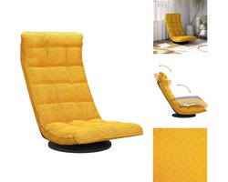 vidaXL Vloerstoel Stabiel en Duurzaam - 90 x 54 x 80 cm - Mosterdgeel - Chaise longue