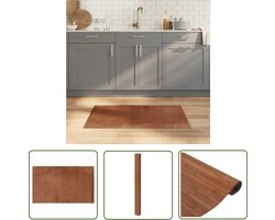 vidaXL Vloertapijt - Bamboetapijt - Vloerkleed rechthoekig 60x100 cm bamboe bruin - Woonaccessoire - Kamerdecoratie - Bruine Tapijt