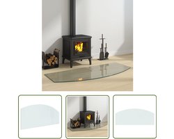 vidaXL Vloerverwarming - Glas Plaat Openhaard - Glasplaat openhaard 120x50 cm - Vuurplaats Bescherming - Terrasverwarmer - Decoratie Accessoire