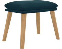 vidaXL - Voetenbank - 45x29,5x35 - cm - fluweel - blauw