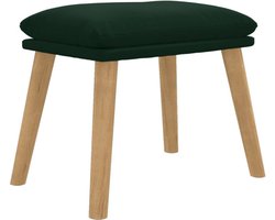 vidaXL - Voetenbank - 45x29,5x35 - cm - fluweel - donkergroen