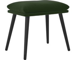 vidaXL - Voetenbank - 45x29,5x35 - cm - fluweel - donkergroen