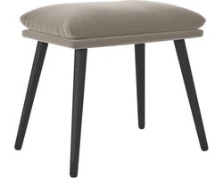 vidaXL - Voetenbank - 45x29,5x35 - cm - fluweel - lichtgrijs