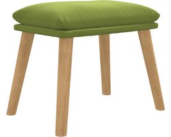 vidaXL - Voetenbank - 45x29,5x35 - cm - fluweel - lichtgroen