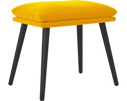 vidaXL - Voetenbank - 45x29,5x35 - cm - fluweel - mosterdgeel