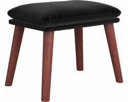 vidaXL - Voetenbank - 45x29,5x35 - cm - fluweel - zwart