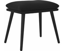 vidaXL - Voetenbank - 45x29,5x35 - cm - fluweel - zwart