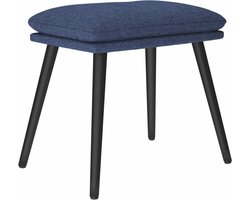 vidaXL - Voetenbank - 45x29,5x35 - cm - stof - blauw