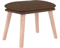 vidaXL - Voetenbank - 45x29,5x35 - cm - stof - bruin