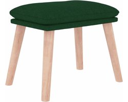 vidaXL - Voetenbank - 45x29,5x35 - cm - stof - donkergroen