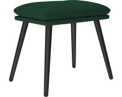 vidaXL - Voetenbank - 45x29,5x35 - cm - stof - donkergroen