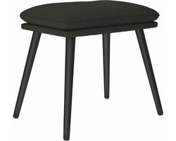 vidaXL - Voetenbank - 45x29,5x35 - cm - stof - zwart