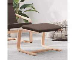 vidaXL - Voetenbank - 51x41x40 - cm - stof - donkergrijs