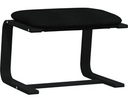 vidaXL - Voetenbank - 51x41x40 - cm - stof - zwart