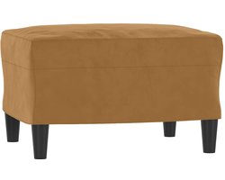 vidaXL - Voetenbank - 60x50x41 - cm - fluweel - bruin