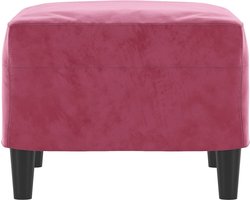 vidaXL - Voetenbank - 60x50x41 - cm - fluweel - wijnrood