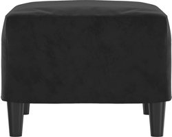 vidaXL - Voetenbank - 60x50x41 - cm - fluweel - zwart