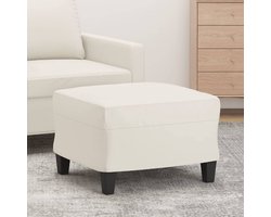 vidaXL - Voetenbank - 60x50x41 - cm - kunstleer - crèmekleurig