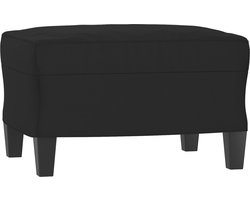 vidaXL - Voetenbank - 60x50x41 - cm - microvezelstof - zwart