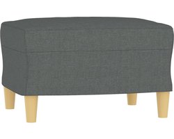 vidaXL - Voetenbank - 60x50x41 - cm - stof - donkergrijs
