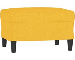 vidaXL - Voetenbank - 60x50x41 - cm - stof - geel