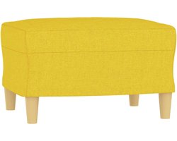 vidaXL - Voetenbank - 60x50x41 - cm - stof - geel