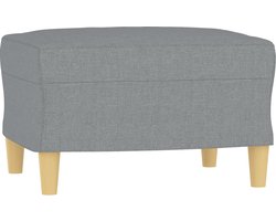 vidaXL - Voetenbank - 60x50x41 - cm - stof - lichtgrijs