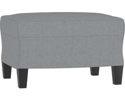vidaXL - Voetenbank - 60x50x41 - cm - stof - lichtgrijs