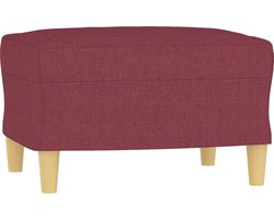 vidaXL - Voetenbank - 60x50x41 - cm - stof - wijnrood
