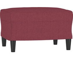 vidaXL - Voetenbank - 60x50x41 - cm - stof - wijnrood