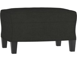 vidaXL - Voetenbank - 60x50x41 - cm - stof - zwart
