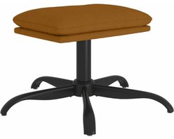 vidaXL - Voetenbank - 60x60x36 - cm - fluweel - bruin