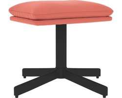 vidaXL - Voetenbank - 60x60x36 - cm - fluweel - roze