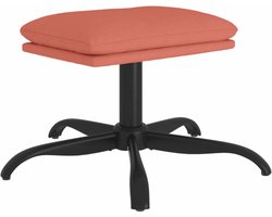 vidaXL - Voetenbank - 60x60x36 - cm - fluweel - roze