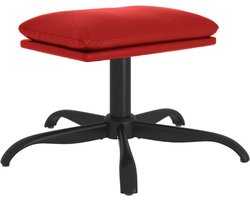 vidaXL - Voetenbank - 60x60x36 - cm - kunstleer - wijnrood