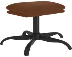 vidaXL - Voetenbank - 60x60x36 - cm - microvezelstof - bruin