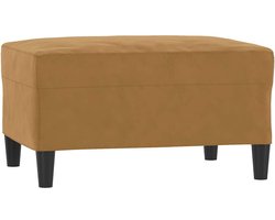 vidaXL - Voetenbank - 70x55x41 - cm - fluweel - bruin